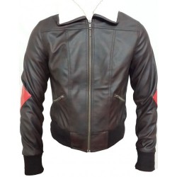 Bombshell Harley Quinn Brown Leather Jacket